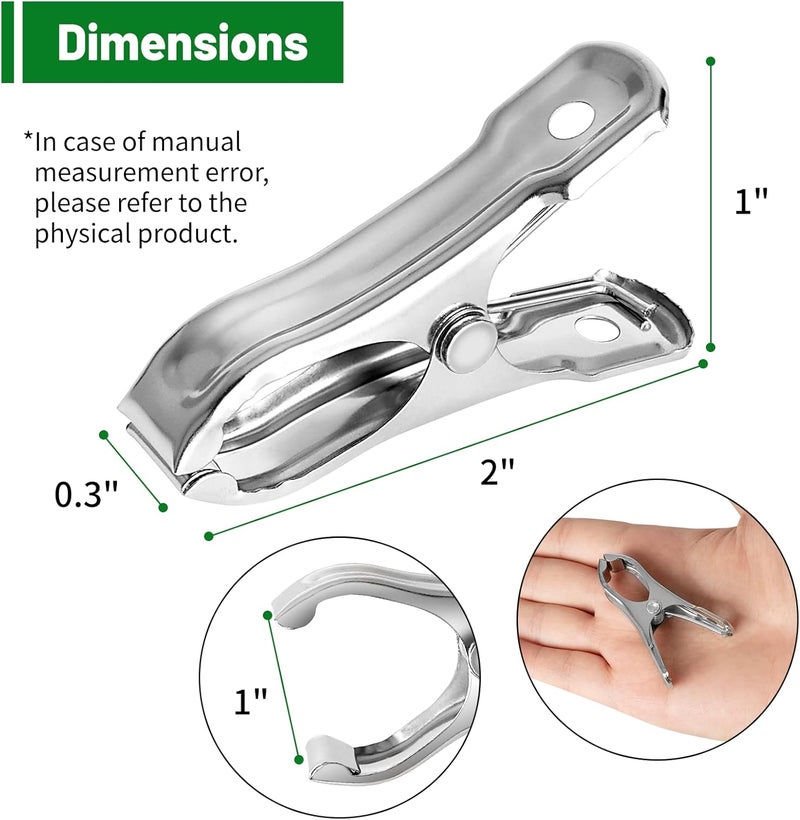 CLSR2U Greenhouse Clips, Stainless Steel Garden Clips, Plant Clips for Outdoors Hanging Heavy Duty Forest Cloth Blankets Netting Freeze Protection Outside Accessories Garden Hoops (20 PCS) - Image 2
